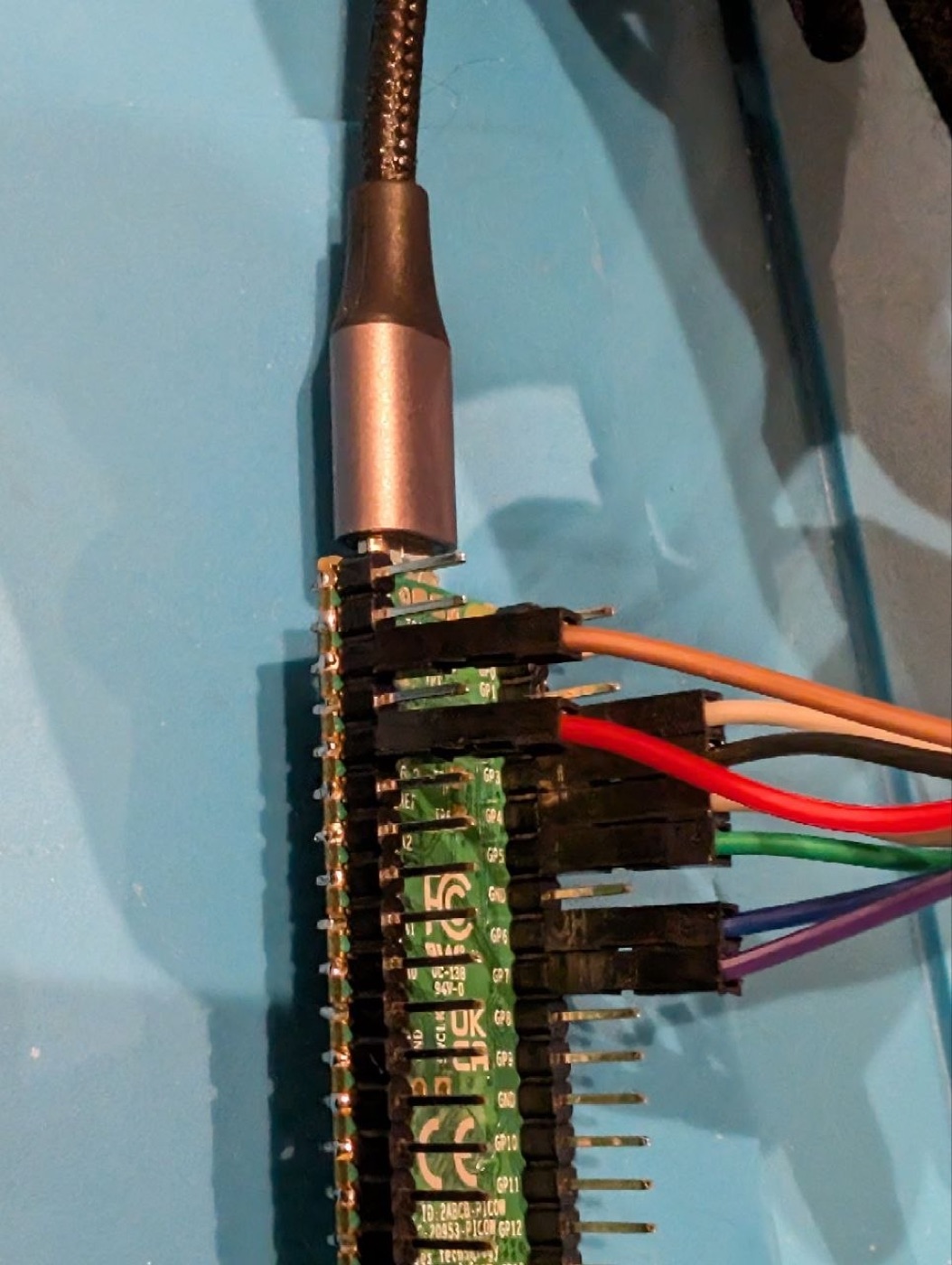 CC1101 wired to the Pico over SPI0…